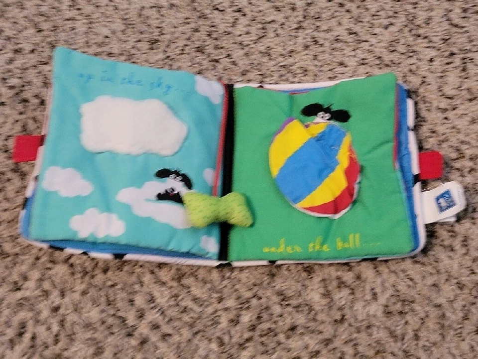 Brinquedo Manhattan Where's The Bone pano de pelúcia 7" livro bebê criança 2000 - Imagem 3 de 4