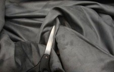 CHARCOAL Suede fabric Polyester micro faux suede 58" wide upholstery fabric