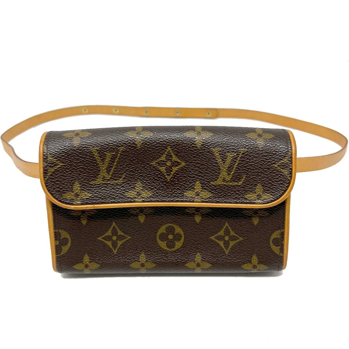 LOUIS VUITTON Pochette Florentine Monogram Canvas Belt Bag Brown