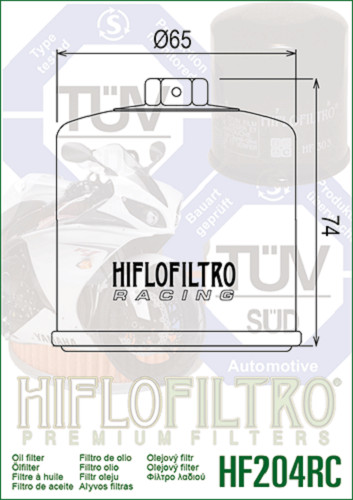 HiFlo Racing Oil Filter HF204RC NEW Motorcycle