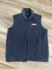 Vineyard Vines Vest Youth Large 16 Blue Full Zip Fleece