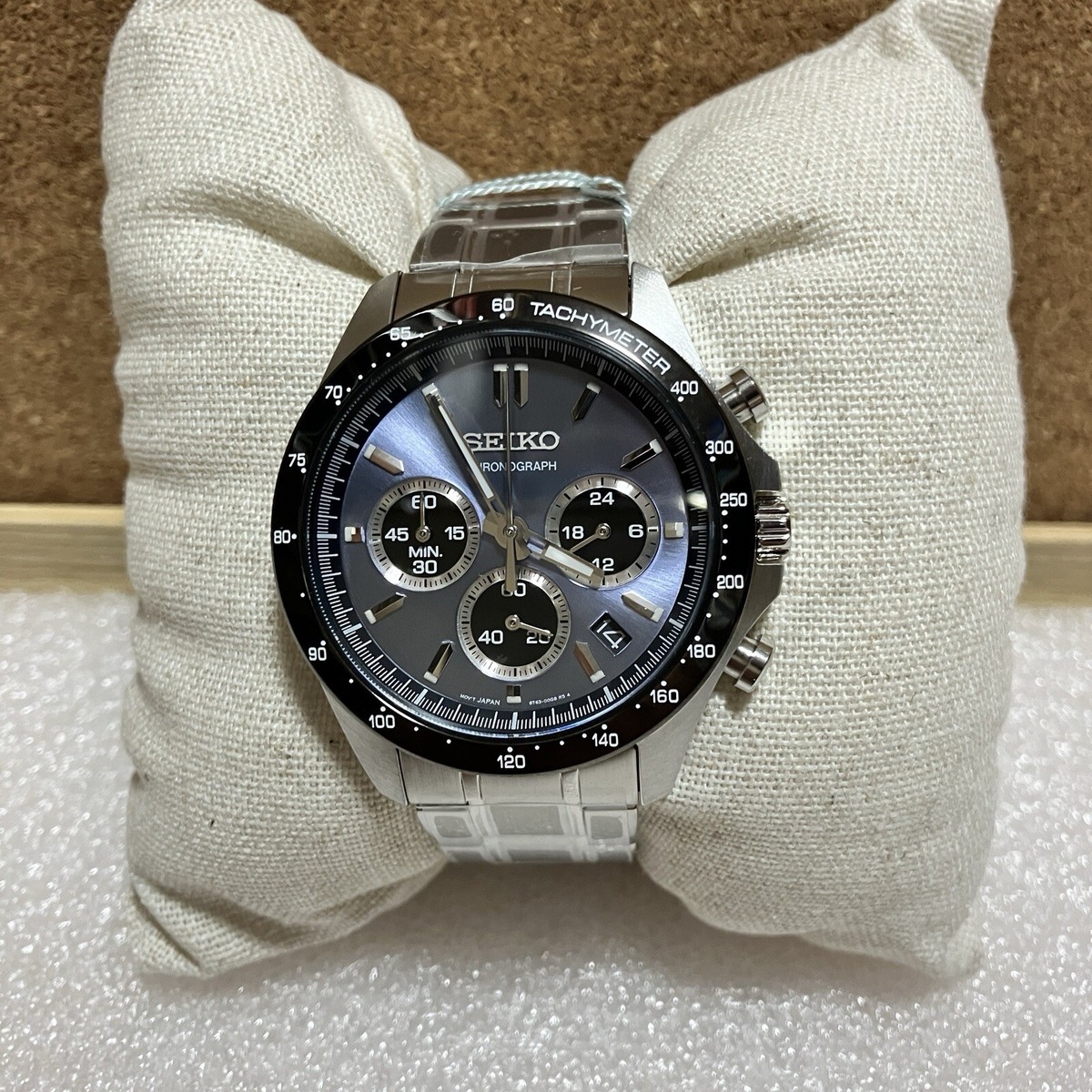 Seiko Spirit Chronograph Blue Dial Stainless Steel Men's