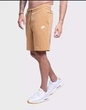 Nike Fleece Tech Shorts Size Large Tan/khaki CU4503-722  Men’s NWT Brand New