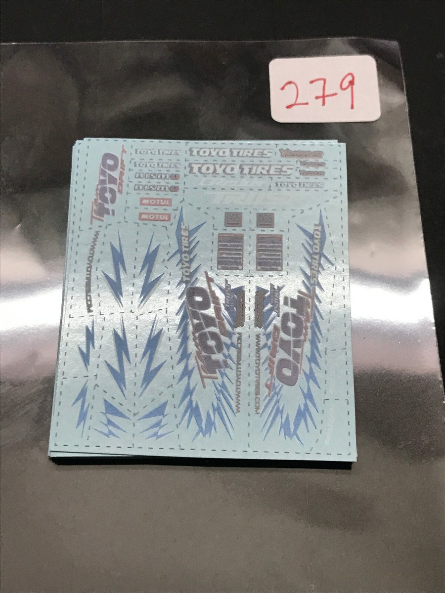 WT279 White Toner Waterslide Decals TOYO_DRIFT For Custom 1:64