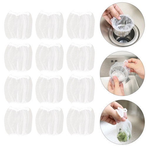 200 Pcs Dishwasher Drain Filter Sink Strainer Mesh Bags Pouch Kitchen