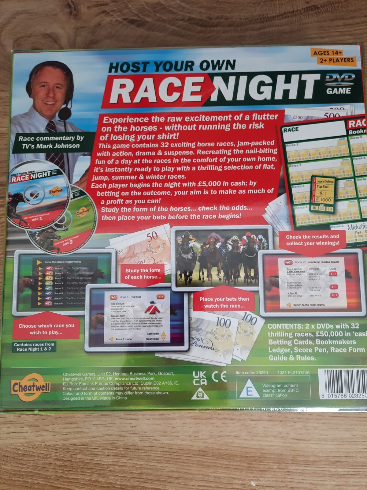 Host Your Own Horse Race Night DVD Adult Game with 32 Races from