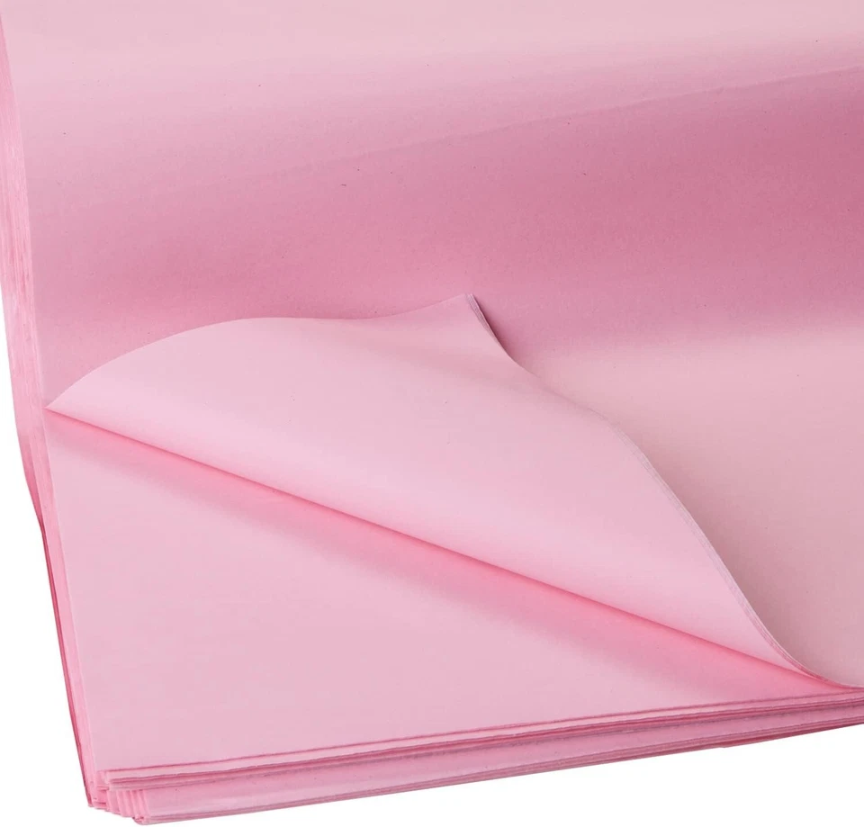 Bulk Pastel Pink 480-Sheet Recycled Tissue Paper, 20" x 30" Eco-Friendly Sheets - Image 3 of 4