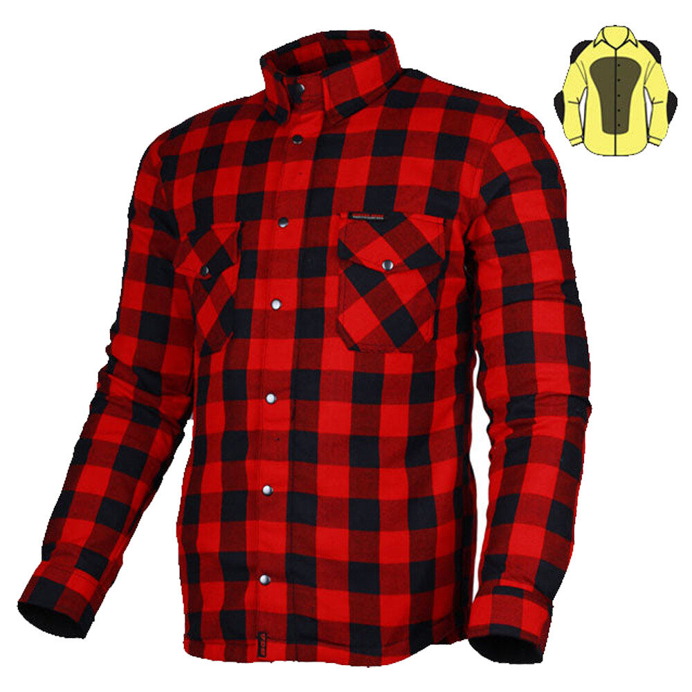 Bikers Gear Australia Motorcycle Kevlar® Lined Flannel Lumberjack Shirt