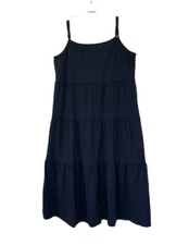 Grace Karin Sundress Dress XL Navy Tiered Casual NWT