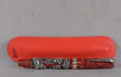 2002 MONTEGRAPPA Chinese Zodiac OX fountain pen sterling silver 18k gold nib