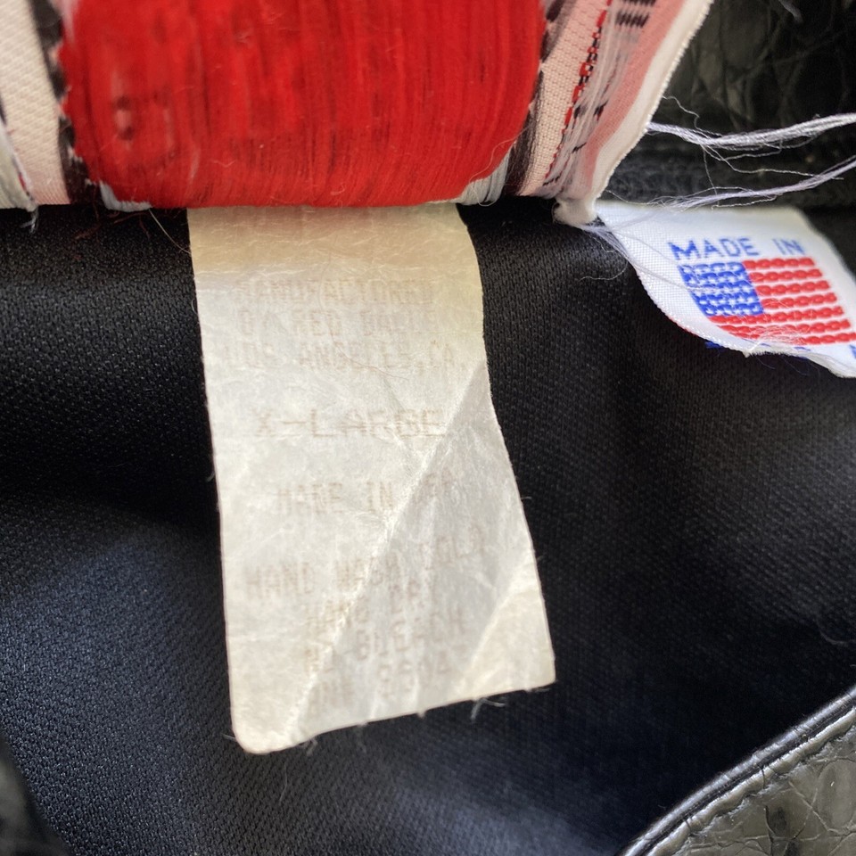 Vintage Red Balls On Fire Trench London LA Coat XL eBay