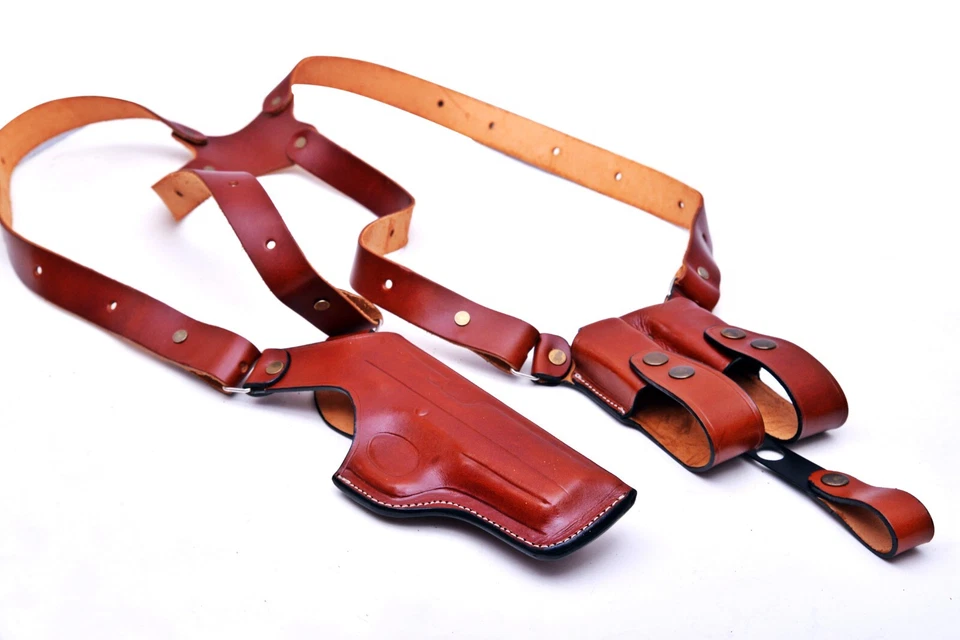 Leather Shoulder Holster Fits Beretta 92FS, F92, 92X, 92G, 96, M9, Px4, Mod 70 - Image 2 of 4