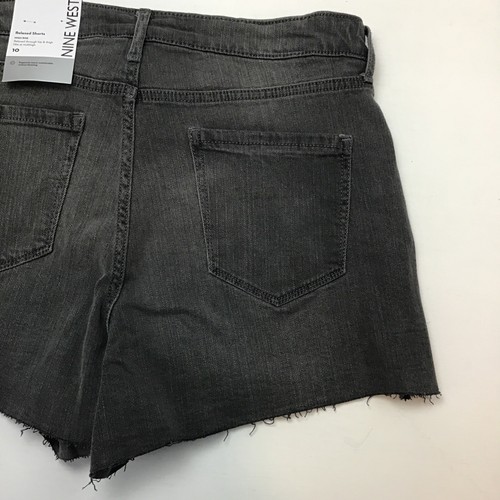 Nine West Light Black Jean Shorts, Size 10. Relaxed, High Rise. 2.5” Inseam. - Picture 11 of 11