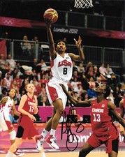 ATLANTA DREAM ANGEL McCOUGHTRY HAND SIGNED TEAM USA 8X10 PHOTO W/COA LOUISVILLE