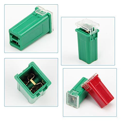 Kit 30 Fusibles Automotrices JCase 12V-24V - Perfil Bajo Y Alto, 20A/30A/40A/50A/60A, Para Coches, Camiones Y SUV