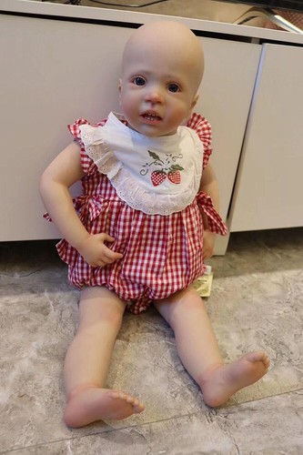 28in Handmade Reborn Baby Doll Toddler Girl Boy Realistic No Hair Birthday Gift - Bild 5 von 6
