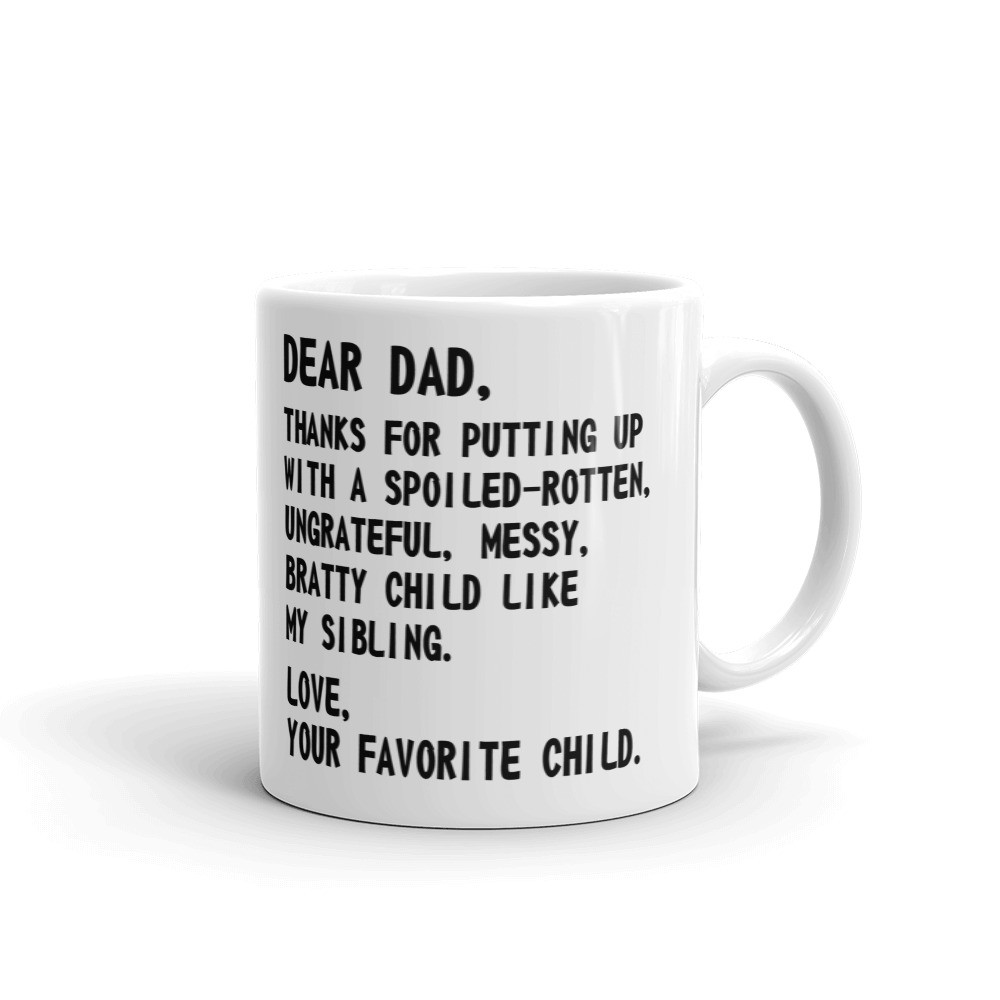 Dear Dad, Thanks For Puttin Up Coffee Tea Ceramic Mug Office Work Cup Gift