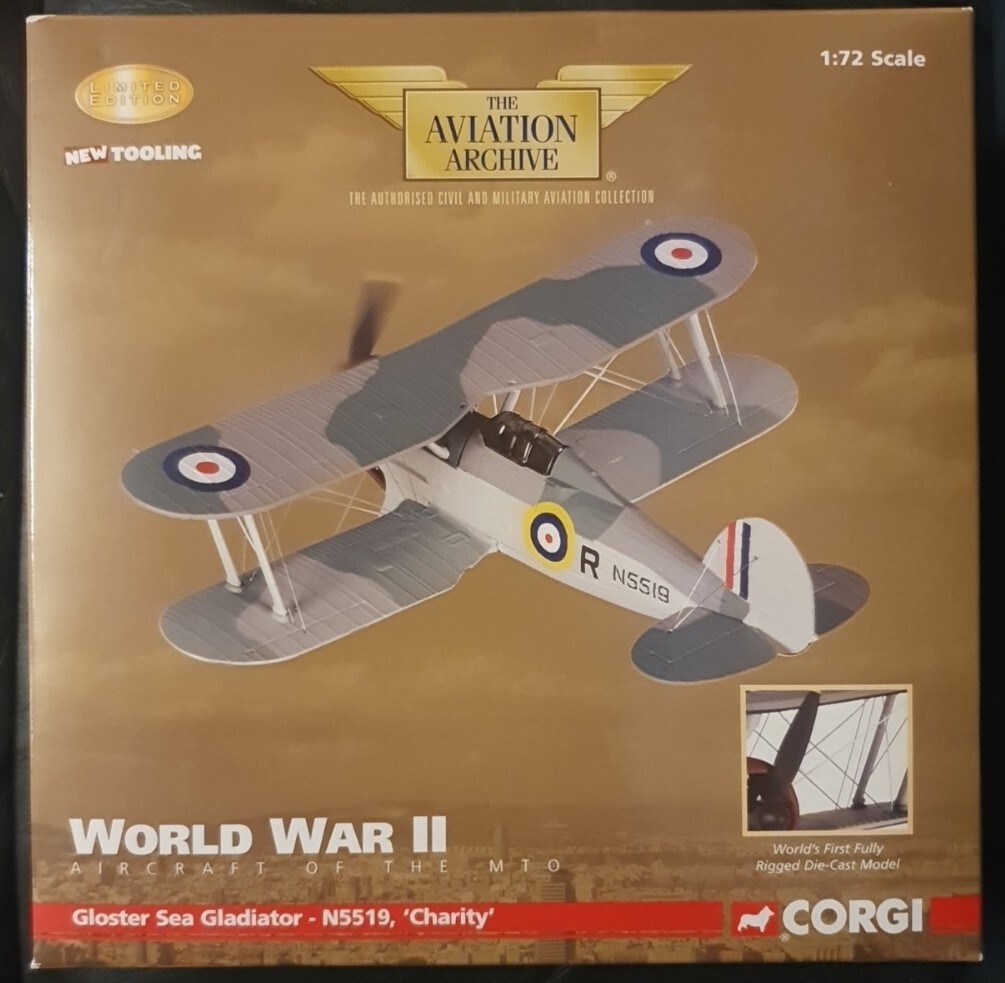 Corgi Aviation Gloster Sea Gladiator 'Charity' Hal Far Fighter Malta AA36203