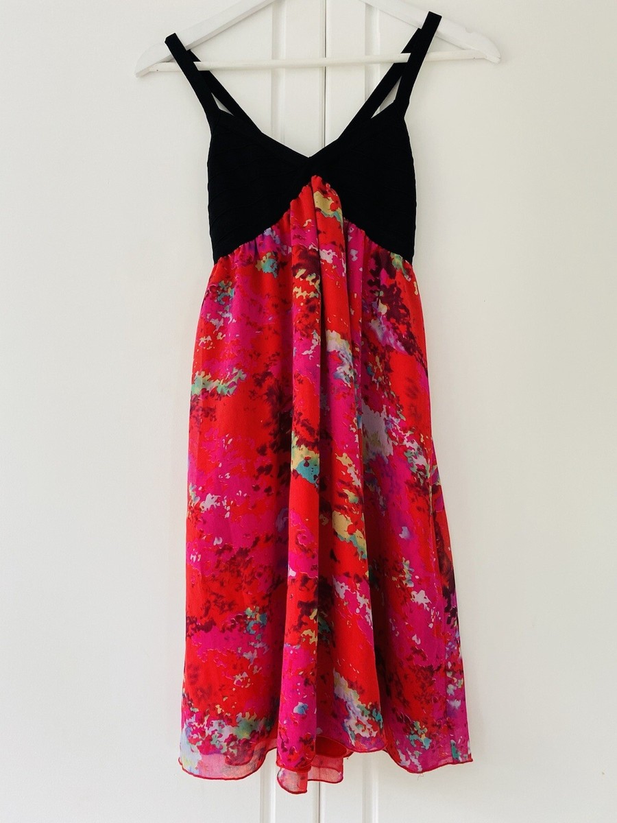 BLACK PINK RED STRAPPY FLOATY DRESS 12 LIPSY LONDON PARTY CLUB HOLIDAY  SUMMER | eBay