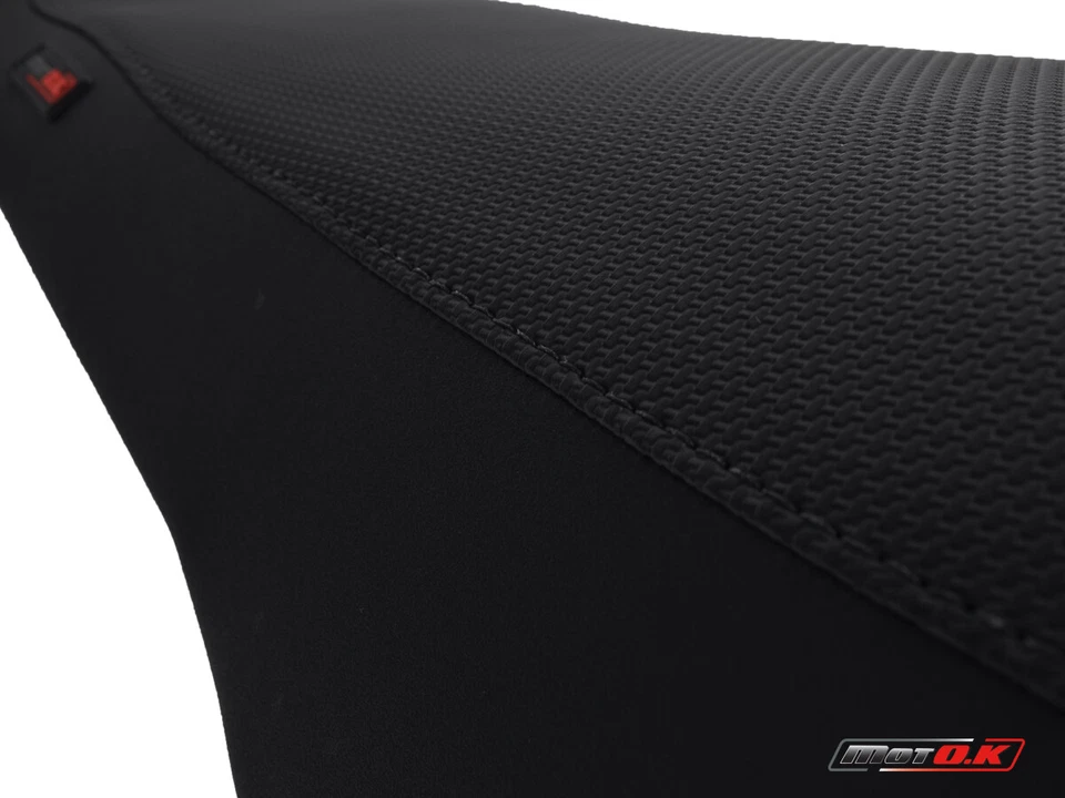 Funda de asiento antideslizante Aprilia SXV RXV 450 550 2007-2013 diseño MotoK B941 negra Foto 3 de 4