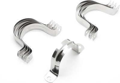 10Pcs 2 Inch Stainless Steel Large Conduit Clamps, Two Hole Strap U Bracket Rigi