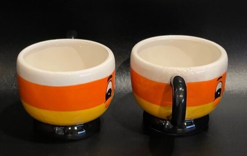 Johanna Parker Candy Corn Cups Mugs Bowls Set Halloween. - Picture 3 of 4