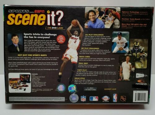 SCENE IT? SPORTS Powered by ESPN The DVD Game Sports Trivia BRAND NEW Sealed - Picture 3 of 4