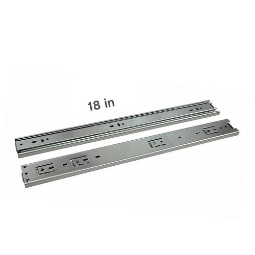 1/5 Pair Full Self Close Extension Drawer Slides Rails Mount Ball Runners 10-20" - Picture 25 of 36