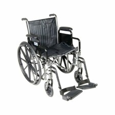Drive Medical Silver Sport 2 Wheelchair with Various Arms Styles and Front...