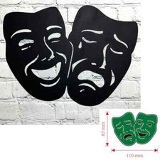 Comedy and Tragedy Theater Masks Metal Cutting Dies Scrapbooking Card Craft