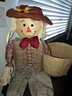 Scarecrow Figure w/ Basket Home Decor Shelf Sitter ~ Burton & Burton * Brand New — photo 3