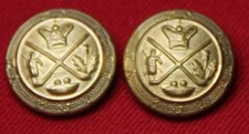 Two Vintage Mark Shale Blazer Buttons Gold Brass Shank Men's
