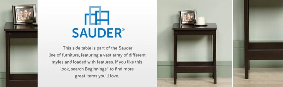 Sauder Beginnings End Table Cinnamon Cherry Finish Side Tables - Image 4 of 4