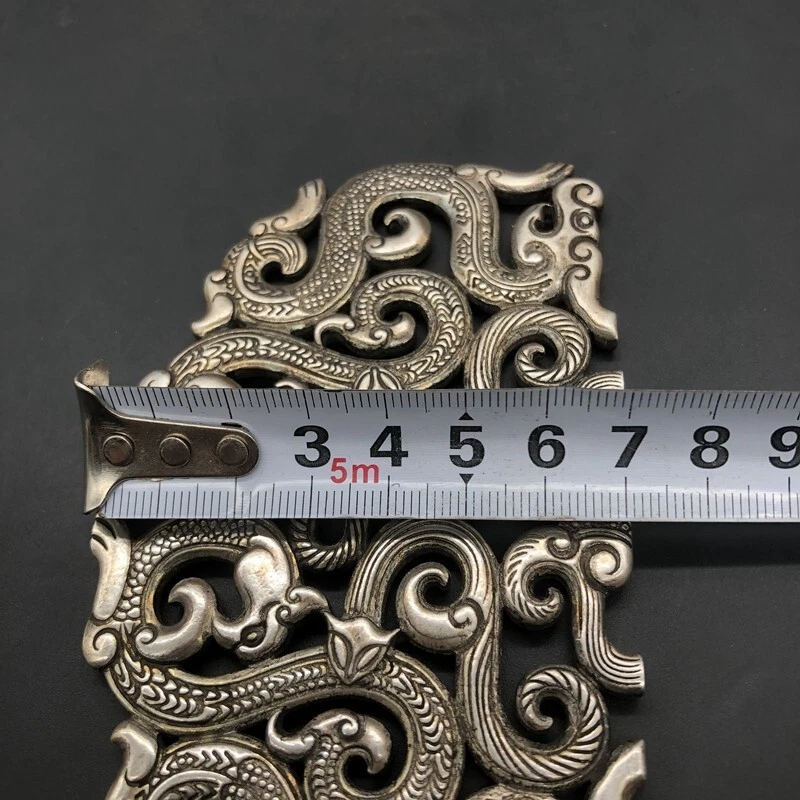 Antiguo Colgante Colección Patrón Nube China Decoración Plata Foto 3 de 4