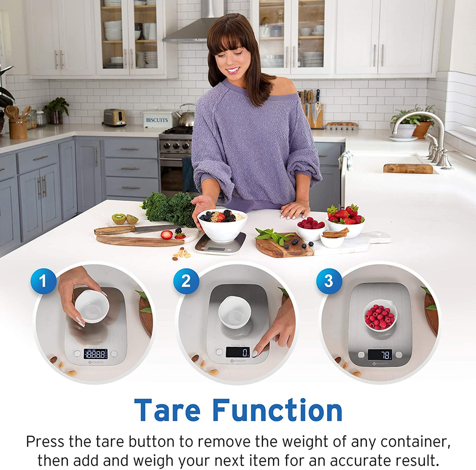 Food Kitchen Scale Digital Grams and Ounces for Weight Loss Baking