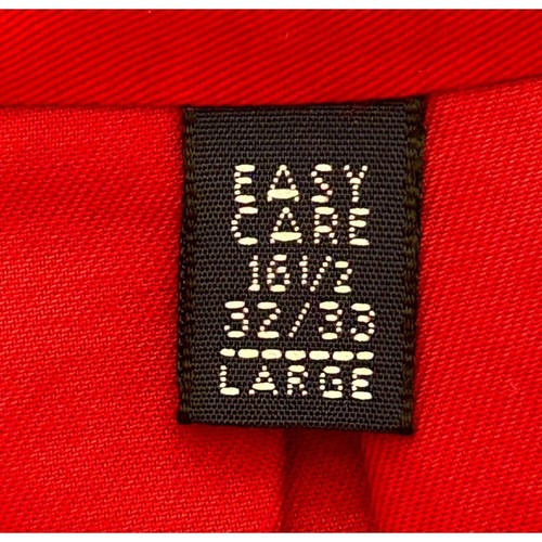 Camisa de vestir con botones de sarga de algodón Izod para hombre 16,5 32/33 roja de fácil cuidado manga larga - Imagen 3 de 6