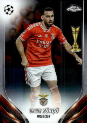 ORKUN KOKCU 2023-24 Topps Chrome UEFA Club Competitions Base #188 Socc ...