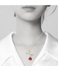 Gold Rose Pendant Necklace for Women - Aesthetic, Preppy Jewelry for Teen Girls