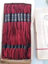 art 117 filo da ricamo moulinè DMC col 115 rosso sfumato scatola da 24 matassine