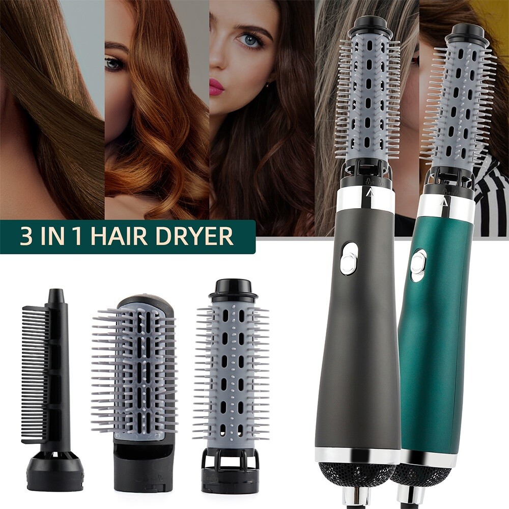 in Hot Hair Dryer Volumizer Brush Straightening Curling Iron