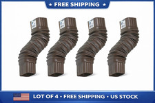Amerimax 3708419 Brown Durable Plastic Gutter Elbow 2 H x 3 W x 7.5 L in.