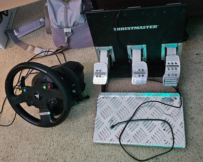 Thrustmaster TMX Force Feedback Wheel and Rare T3PA Pro Metal Pedals