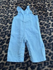 Vintage Health Tex Made In USA Blue Corduroy Baby Overalls One Piece 6mos.