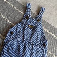 VTG Osh Kosh B Gosh Striped Overalls Size 18 Months Made in USA