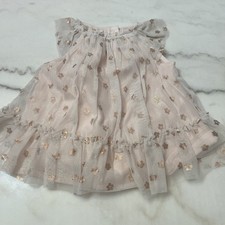 Cat  Jack 3-6 Months Formal Dress Pink Shimmer Ruffled Tulle Sleeveless Easter