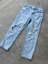 american eagle womens jeans size 4 super high rise ankle straight