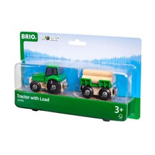 BRIO 63379900 Traktor mit Holz-Anhänger