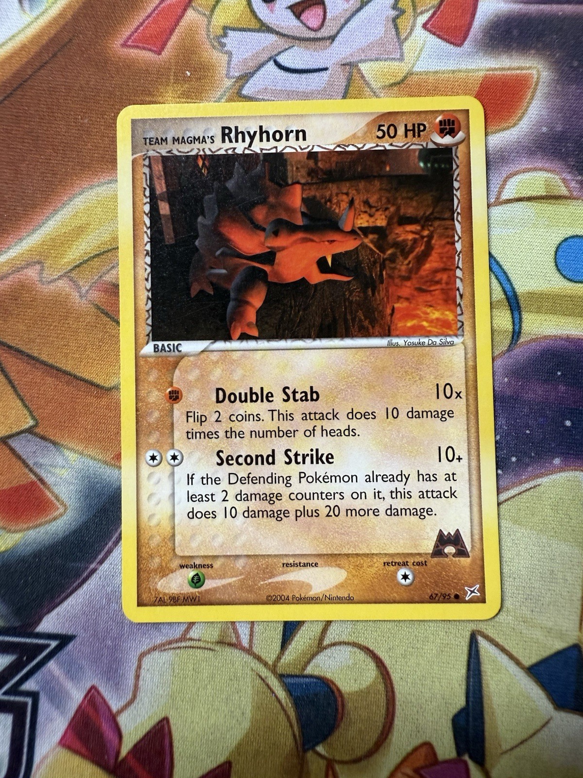 Team Magma's Rhyhorn - ex Team Magma vs Team Aqua 67/95 2004 NM Pokemon