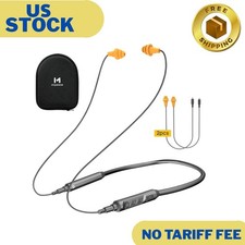 Bluetooth Earplug Headphones, Neckband Ear Protection Work earbuds-Grey