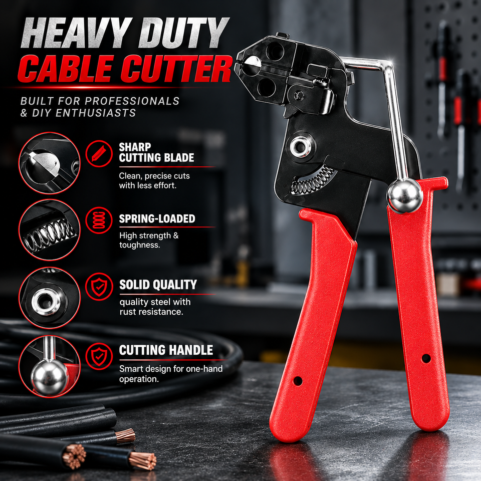 Stainless Steel Cable Tie Gun Set – Heavy Duty Metal Zip Tie Tool Kit ...